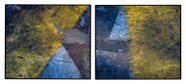 Sue Henry - blue and yellow diptych